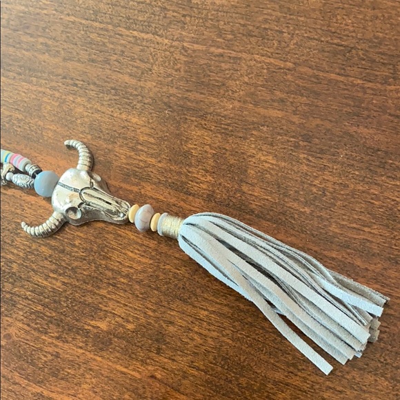 Cow Skull Hippie Necklace - Picture 3 of 8